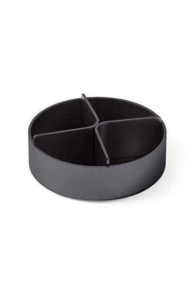 Lexon منظم طاولة دائري سيتي LD138X9 باللون الرمادي المعدني