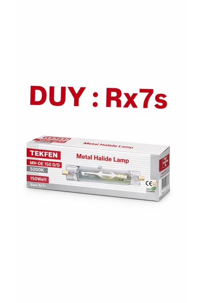 Tekfen MH-DE 150W 5000K Metal Halide Ampul (Rx7s duy)