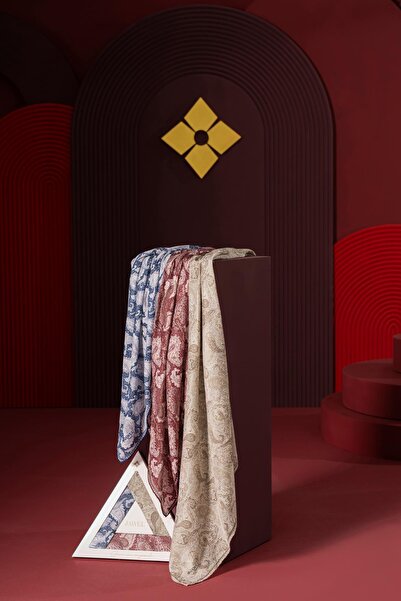 JAWEL Πακέτο γυναικείων κασκόλ Pateh Soft (Μπορντό-Μινκ-Ναυτικό Μπλε)