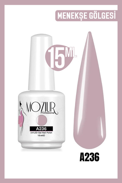 MOZIUR Kalıcı Oje Uv Led A236 (MOR SERİSİ) 15ml