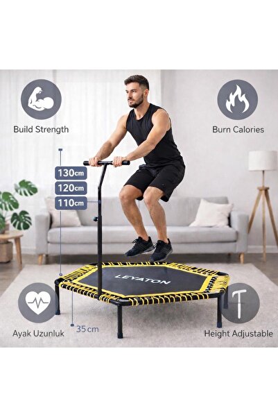 Leyaton Profesyonel 135 Cm Delux Tutmalı Step Trambolin Çocuk/Yetişkine Uygun