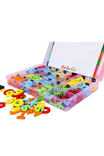 Arkolino Set Educativ Alfabet Magnetic, 121 piese, Tabla magnetica dubla, Joc...