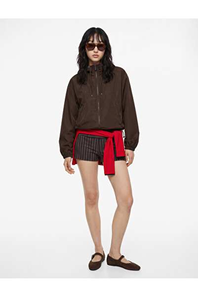 Koton Hooded Long Sleeve Jacket with Pocket Detail and Comfortable Fit with Z...