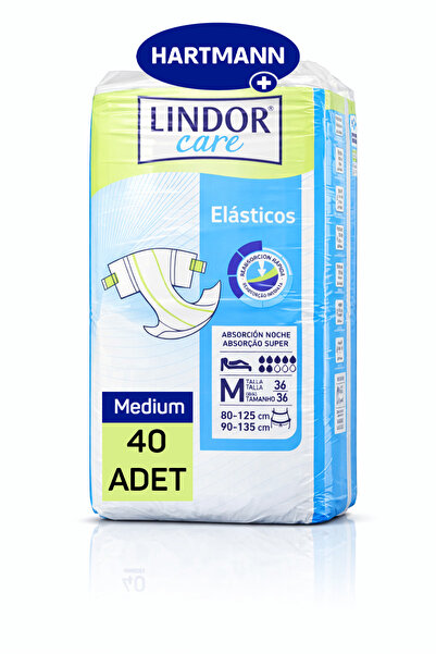 Hartmann Lindor Adult Diapers with Waist Band Medium 40 Pieces 7 Drops – Aloe...