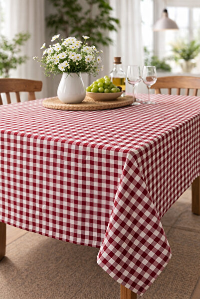 YAREN TEKSTİL Küçük Kare Desen Pötikareli Masa Örtüsü,Sofra Bezi, Piknik Örtü...