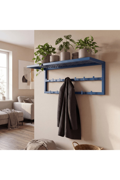 Gelişim Metal ARCHE - Dekoratif Demir Raflı Duvar Askısı - Metal Askılık - El...