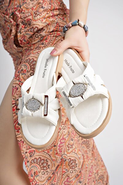 Moda Frato شبشب نسائي من Modafrato Diamond للاستخدام الخارجي والمنزلي