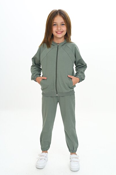 Toontoy طقم بناتي مكون من قطعتين: سويت شيرت بأكمام راجلان وجيوب وسروال رياضي ...