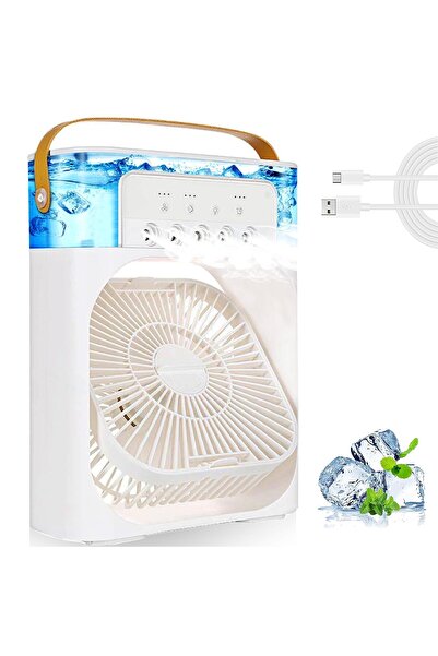 Generic DENX Portable Air Cooler Fan 700ml 3 Speeds 3 Mist Modes LED Timer Pe...