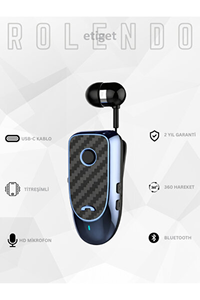 Etiget Bluetooth Kulaklık Yaka Kumandalı Tekli Makaralı Bluetooth Kulaklık