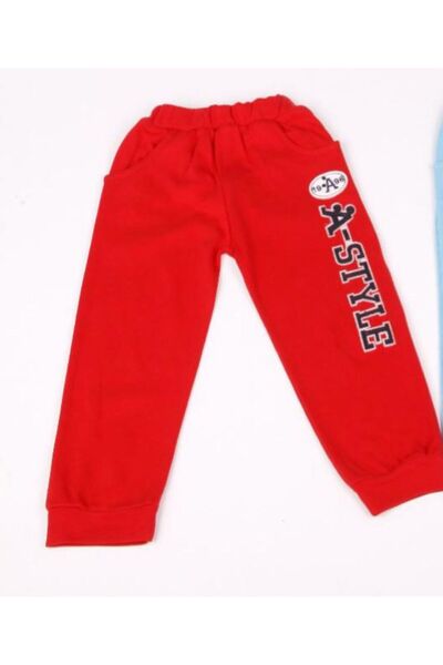 Toontoy بنطال رياضي أساسي للأولاد مطرز مطبوع مع جيوب وحزام مطاطي عند الخصر - ...