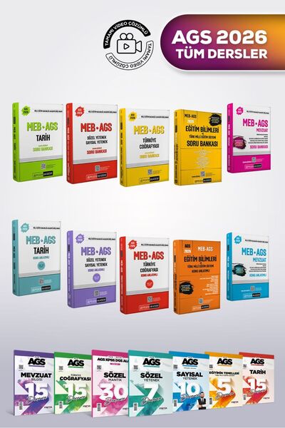 Pegem Akademi Yayıncılık 2026 Ags Tüm Dersler Konu Anlatımlı Soru Bankası Eği...