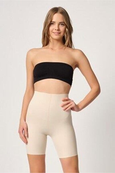 Emay Corset boxer de damă bej tăiat cu laser