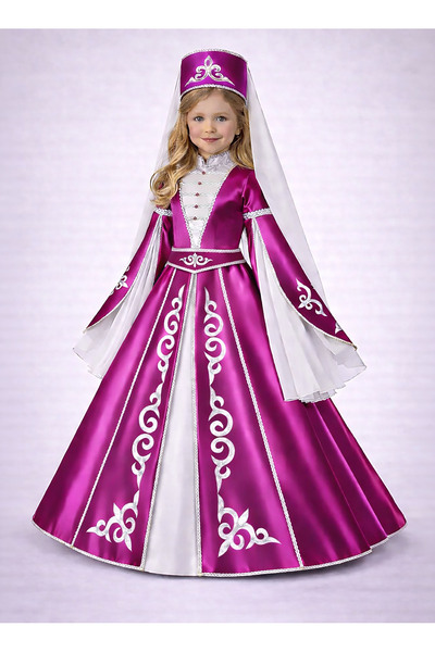 JAVERA Kafkas Kız Çocuk Kostümü (4-5-6-7 Yaş)