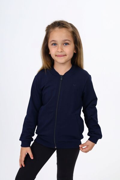 Toontoy Κοριτσίστικη πλεκτή ζακέτα με κολάρο κολεγιακού τύπου, τσέπες με φερμ...