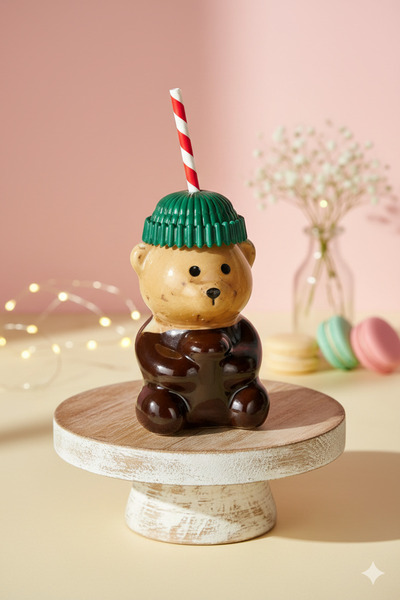 ANGELSS JEWELLERY Barista Cam Bardak Ayıcıklı Bardak 550 ml ( BİRİNCİ KALİTE ...