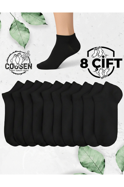 Cousen Cotton Bootie Socks Economical Unisex Short Socks 8-Pack