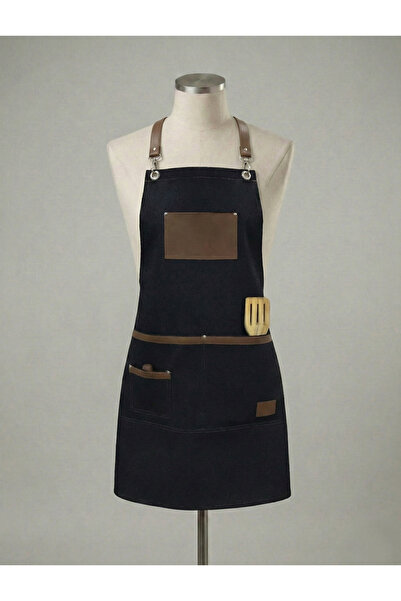 apr-10 K-69 Model Canvas Design Apron - Leather Detailed