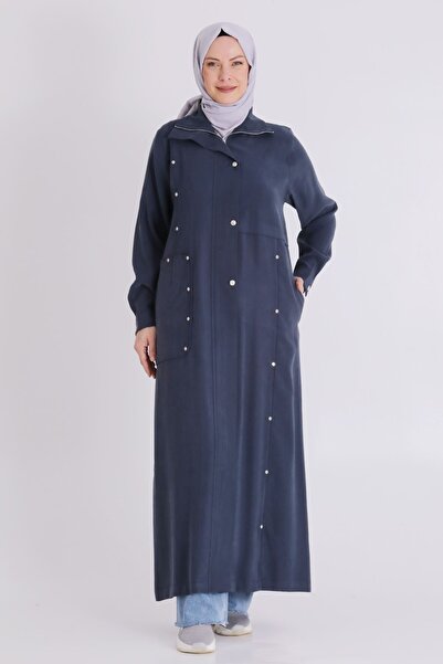 behrem Büyük Beden Tesettür Ferace 28079 Lacivert