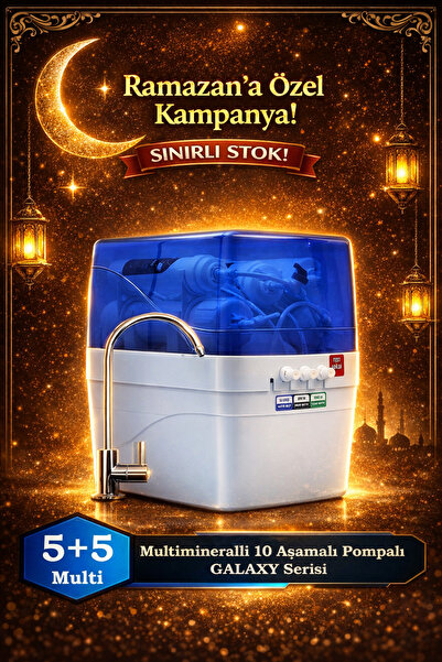 Sumarkt Galaxy 10 Aşamalı 8 Lt Metal Tanklı Süper Membran Teknolojili Mineral...