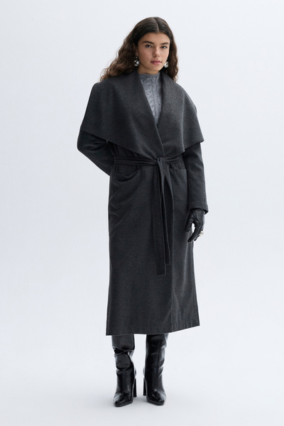 Mudo OVERSIZE KEMERLİ UZUN PALTO