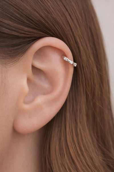 Sacce Scarves&Accessories Gümüş Renk İnce Mini Halka Tragus Piercing Helix Kı...