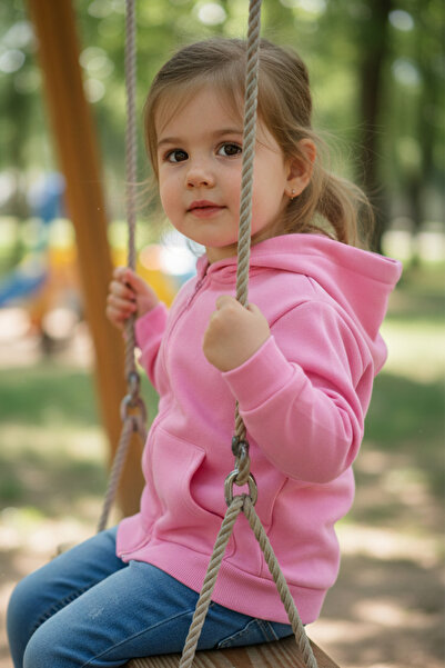 bebegen Дівчача рожева кольорова кофта з капюшоном