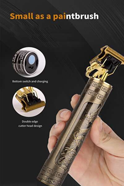 JASPER Metal Gövdeli Epilasyon Öncesi Saç Sakal Ense Çizim Tıraş Makinesi