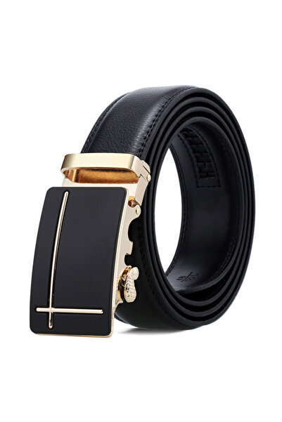 OEM Ανδρική Ζώνη, αυτόματη αγκράφα, ρυθμιζόμενη, 125cm, μαύρη