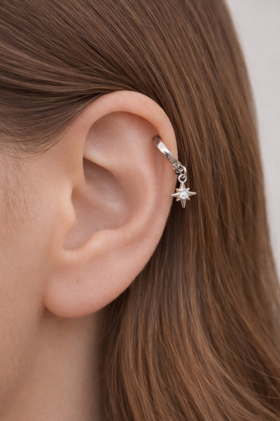 Sacce Scarves&Accessories Kuzey Yıldızı Halka Tragus Piercing Helix Kıkırdak ...