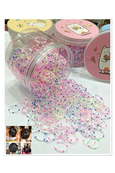 NEW HİLL Kutusu Içinde 300 adet Büyük Boy Kaliteli Şeffaf Renkli Örgü Lastik ...