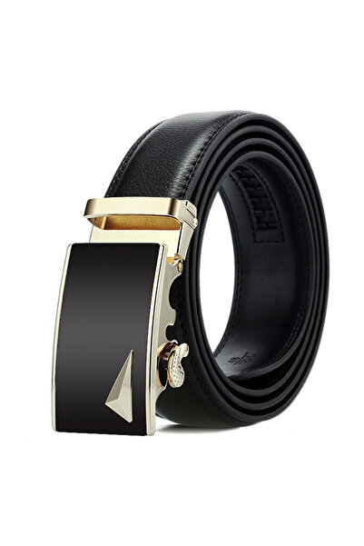 OEM Ανδρική Ζώνη, αυτόματη αγκράφα, ρυθμιζόμενη, 125 cm, μαύρη