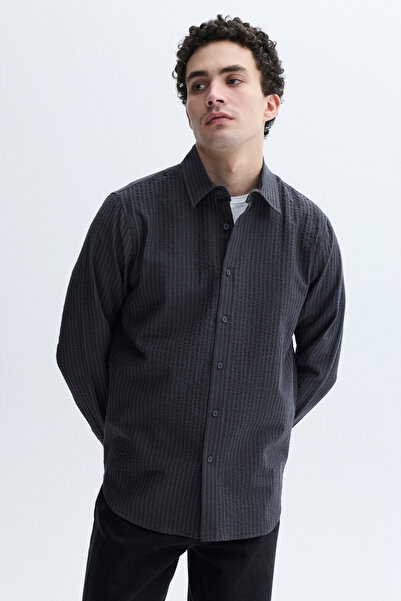 Mudo REGULAR FIT DOKULU UZUN KOLLU GÖMLEK