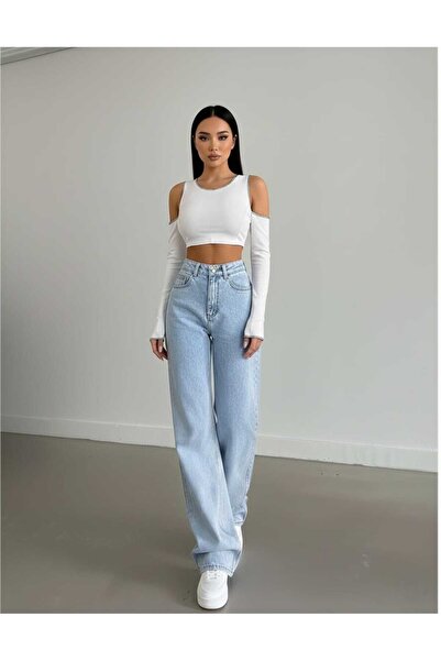 DRC trend Сині джинси з високою талією Salas Palazzo з високою талією