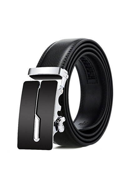 OEM Ανδρική Ζώνη, αυτόματη αγκράφα, ρυθμιζόμενη, 125cm, μαύρη