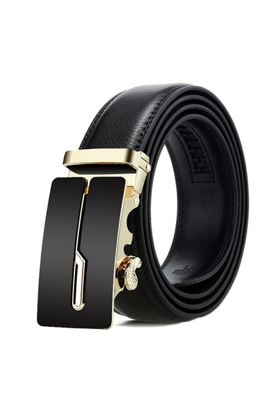 OEM Ανδρική Ζώνη, αυτόματη αγκράφα, ρυθμιζόμενη, 125 cm, μαύρη