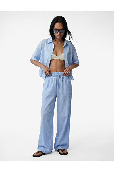 Koton Modal Blend Wide Leg Pants with Elastic Waist