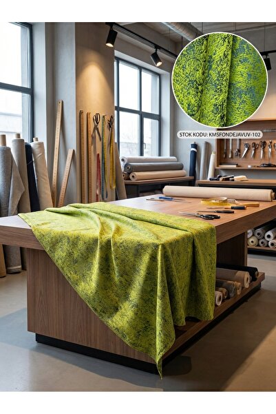 LEVENT ÖZEL Jakar Desenli Dokuma Fon Perdelik Kumaş 100x300