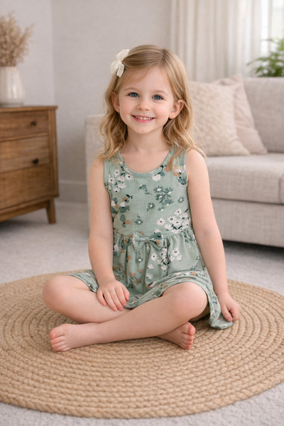 GMG Baby فستان ديفا مع زهور وشريط