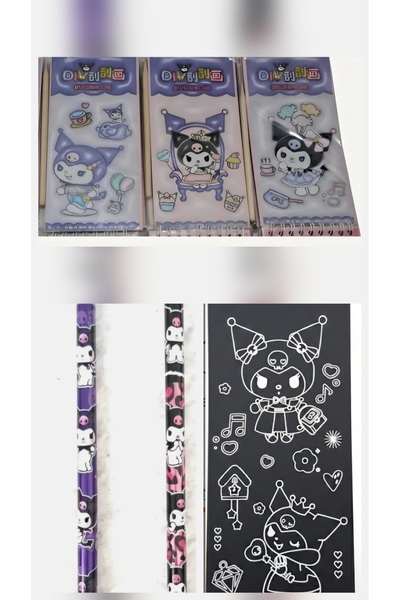 dogadastore Kuromili Kurşun Kalem 2 li Ürün Mor&Siyah SETLİ