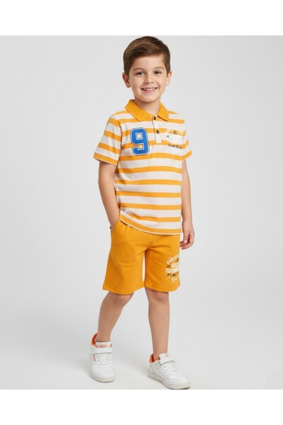 voyyo kids baby 6-7-8-9-10 ANI BĂIAT DE VARĂ CU GÂT POLO CU DUNĂ ȘI COSTUME E...