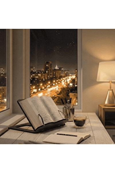 Vigo Wood Ahşap Kitap Okuma Standı Büyük Boy (Antik)