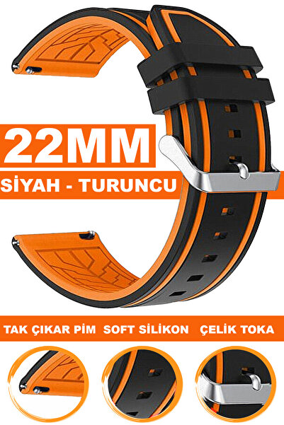 COBRA 22mm Fossil-Welder-Casio-Seiko-Omega-Armani Saat Uyumlu Silikon Saat Ko...