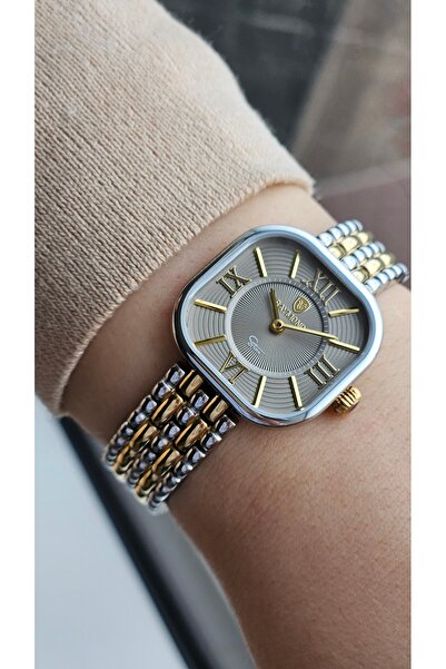 Raymond RYM-211503 RETRO KARE ÇELİK KADIN KOL SAATİ - 2 YIL GARANTİ IPG-GREY
