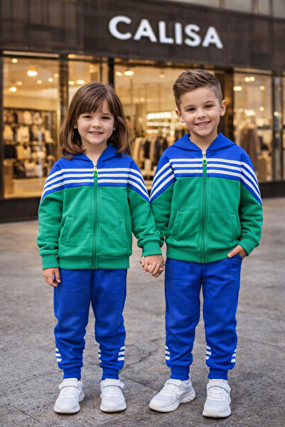 esmacamoda Синьо зелен анцуг за момче