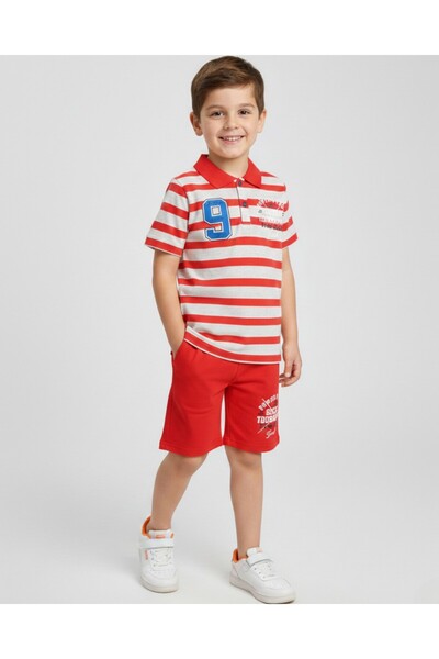 voyyo kids baby 6-7-8-9-10 ANI BĂIAT DE VARĂ CU GÂT POLO CU DUNĂ ȘI COSTUME E...