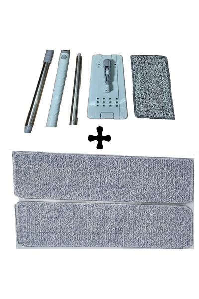 MEŞRA MAĞAZA Zambak Plastik Mop Yedek Set+2 Adet Yedek Bez