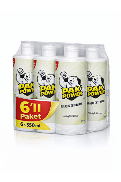 pak power Sıvı Bulaşık Deterjanı 6×550 ml