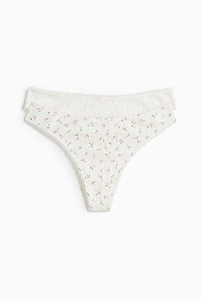 H&M 2-pack pointelle thong briefs