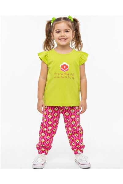 Egelite COPII FETE VISCOSĂ TIREL TIREL LEGGINGS CU TRICOU TT 2-3-4-5-6 ANI VA...